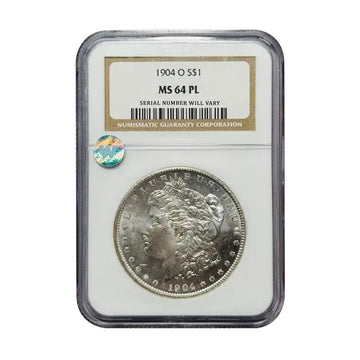 1904-O Morgan Silver Dollar New Orleans - NGC MS64 PL Sight White