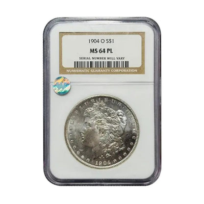 1904-O Morgan Silver Dollar New Orleans - NGC MS64 PL Sight White