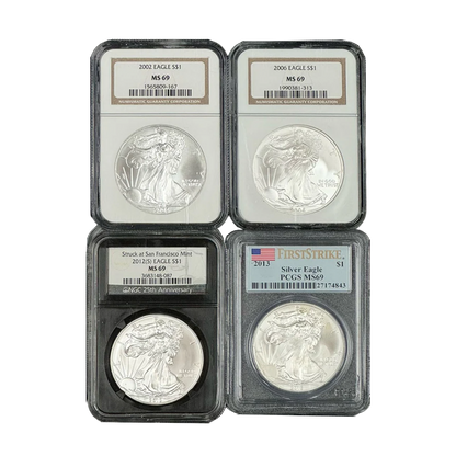 Silver Eagle Certified MS69 Grab Bag