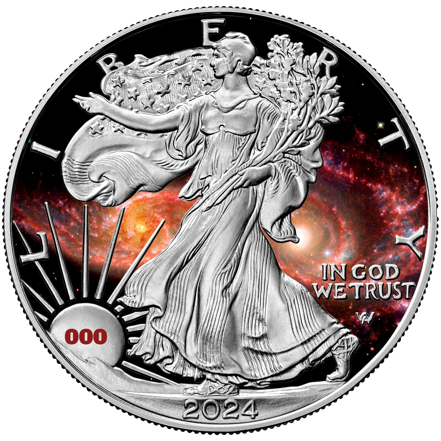2024 Chromatics Celestial Silver Eagle Bloodsoaked Eyes - CoinsTV
