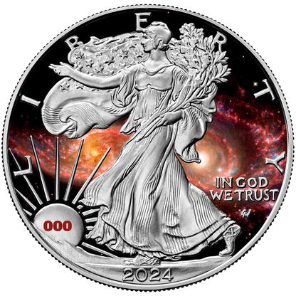 2024 Chromatics Celestial Silver Eagle Bloodsoaked Eyes - CoinsTV