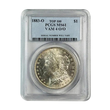 1883-O Morgan Silver Dollar New Orleans VAM 4 O/O Top 100 - PCGS MS61