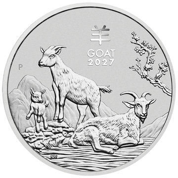 2027 Australia Lunar Goat BU 1/2 oz Silver Coin