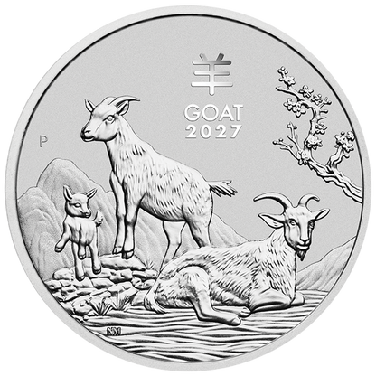2027 Australia Lunar Goat BU 1/2 oz Silver Coin