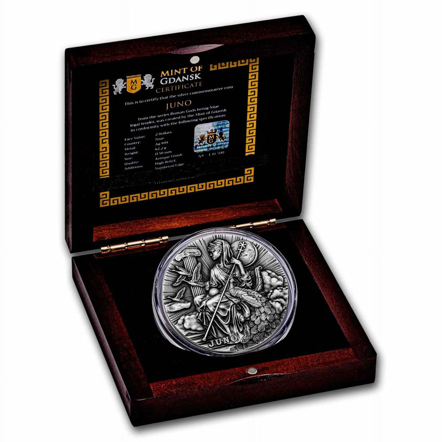 2022 Niue Roman Gods Juno 2 oz Silver Coin - CoinsTV