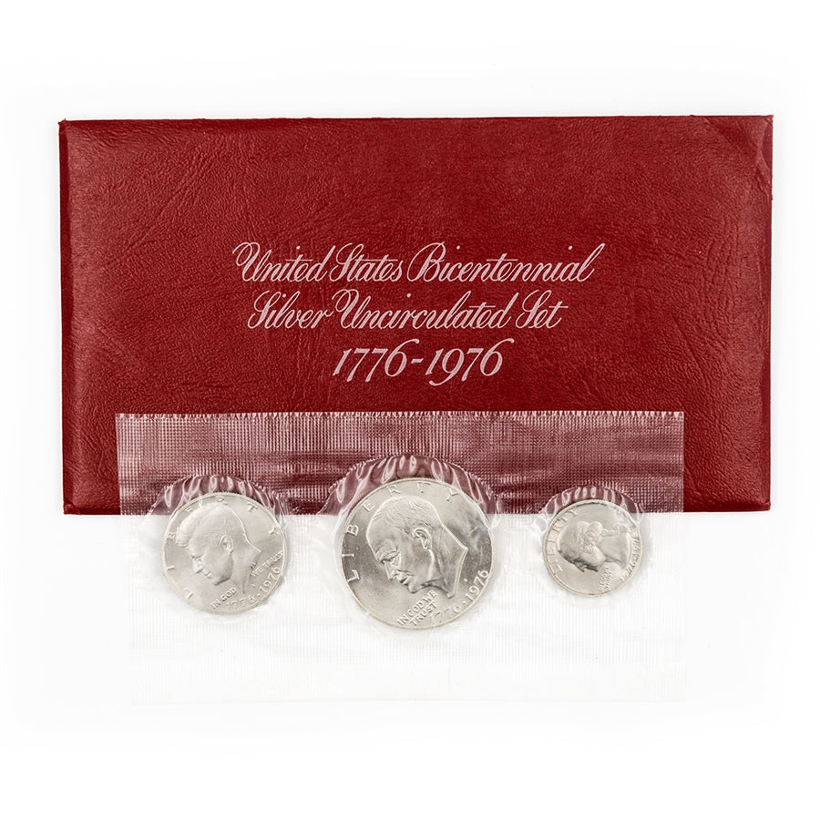 1976 US Mint 3 pc Bicentennial Silver Set - Original Government Packaging