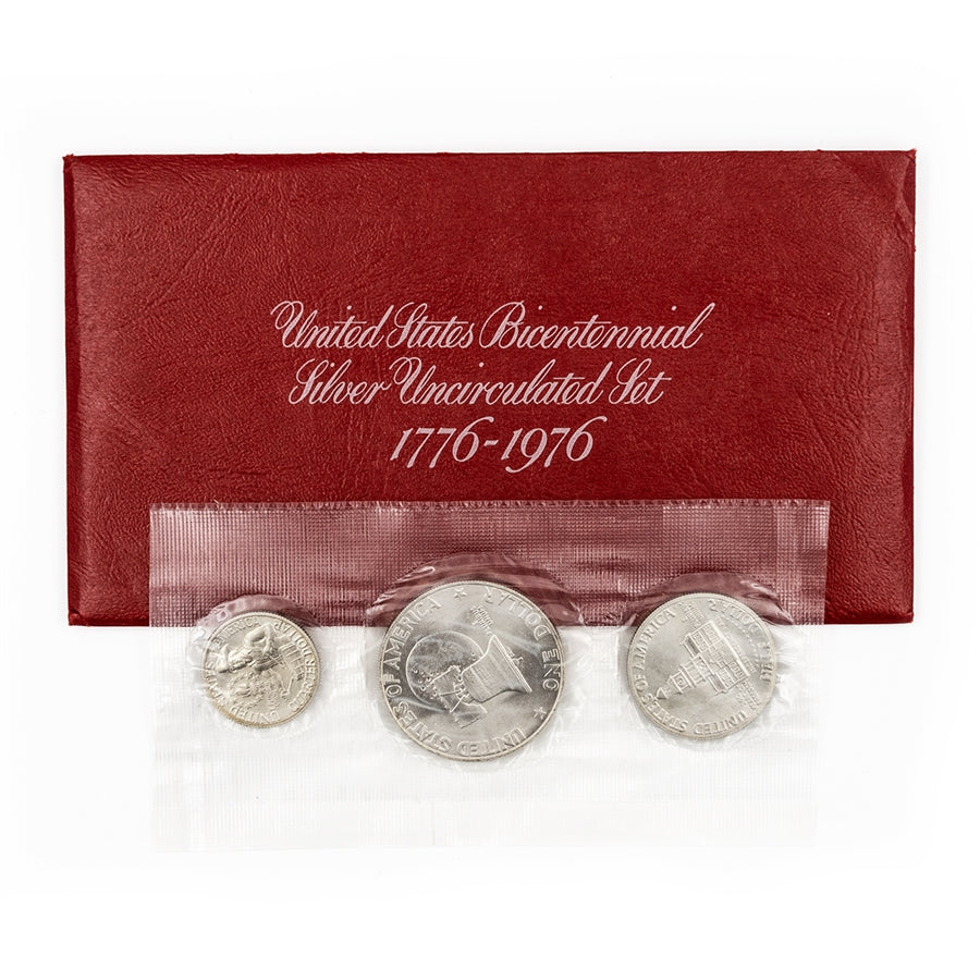 1976 US Mint 3 pc Bicentennial Silver Set - Original Government Packaging