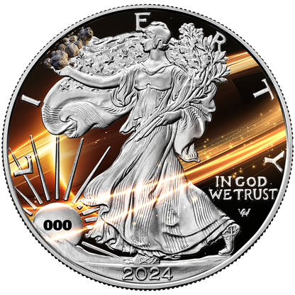 2024 Saturn Silver Eagle - Planets of the Solar System Series - CoinsTV