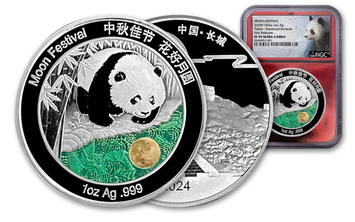 2024 China Moon Festival Panda 1 oz Silver - NGC PF70 First Releases - CoinsTV