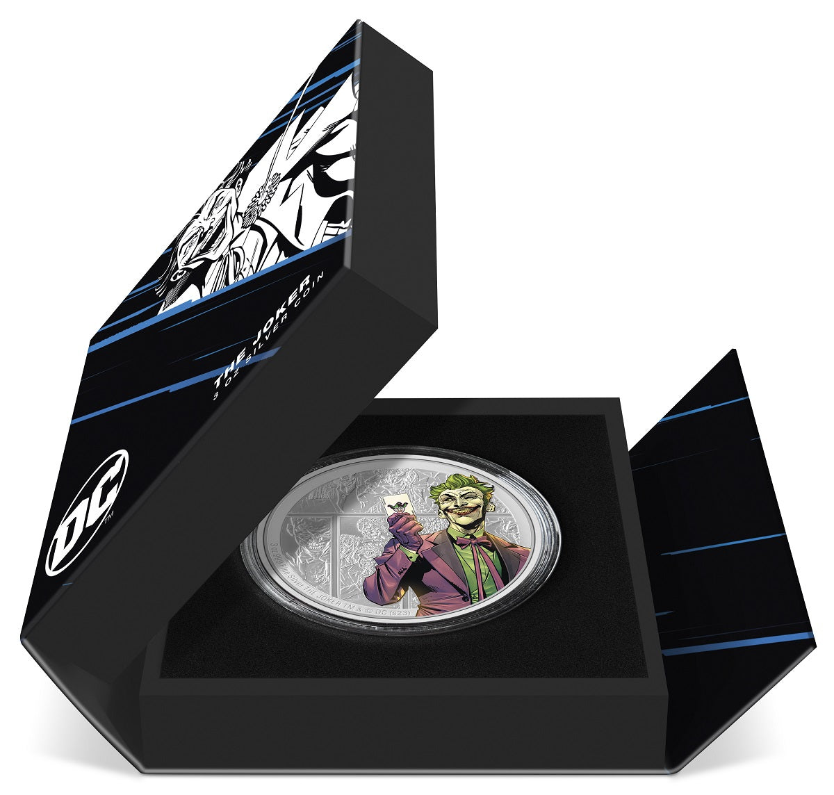 2023 Warner - DC Villains - The Joker 3oz Silver Coin - CoinsTV