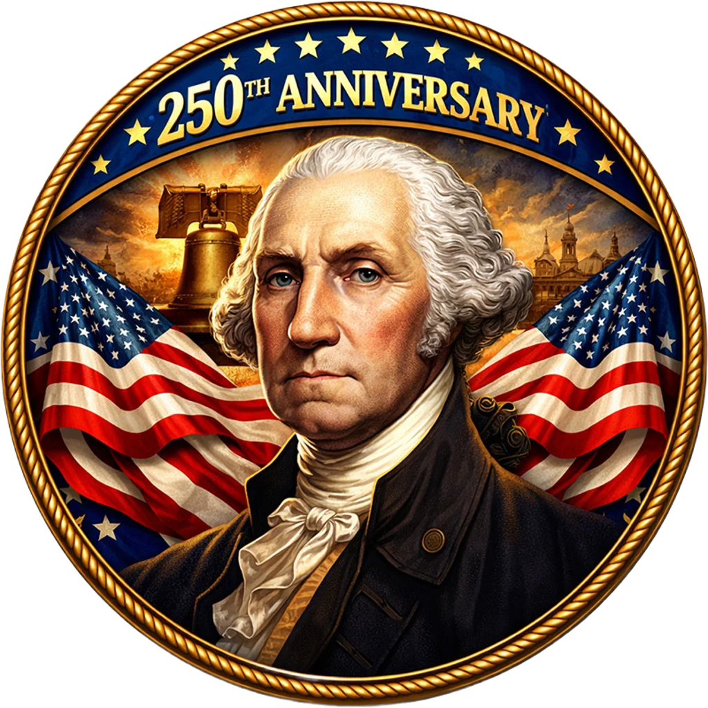 USA 250th Anniversary Commemorative Colorized 1 oz Copper Medal