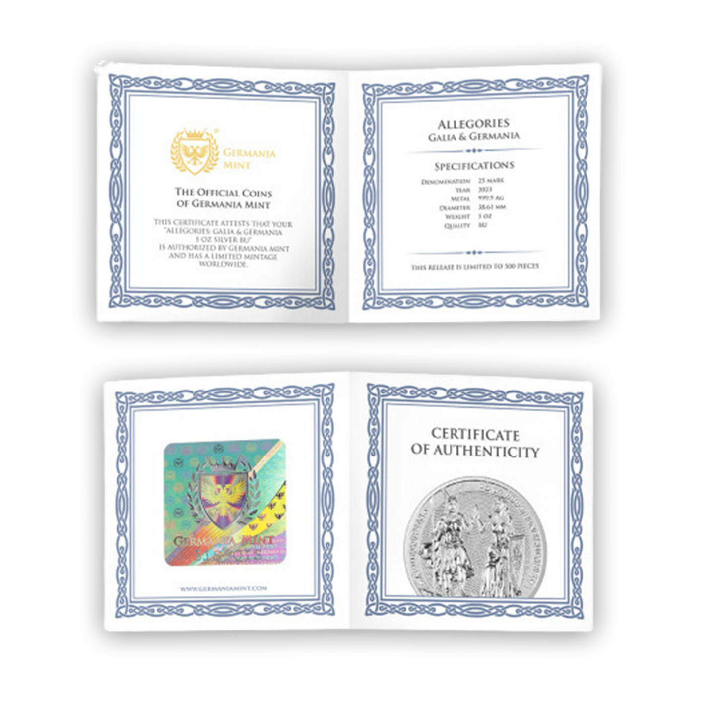 2023 5 oz Germania Allegories Galia & Germania Brilliant Uncirculated