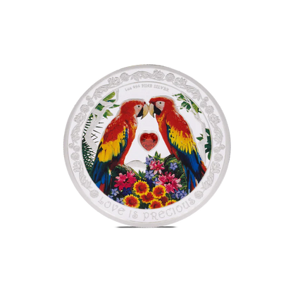 2024 Love is Precious - Macaw 1 oz Silver Coin