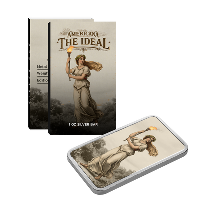 Americana 1 oz Silver Bar - The Ideal - CoinsTV