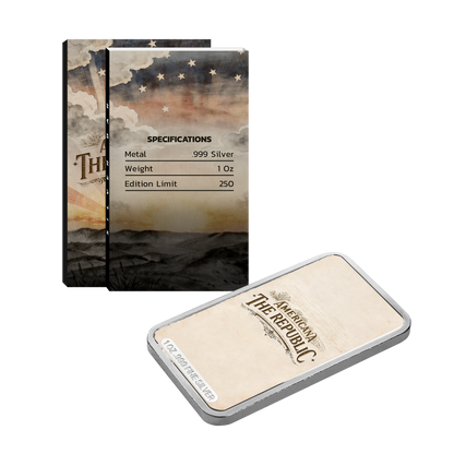 Americana 1 oz Silver Bar - The Republic - CoinsTV