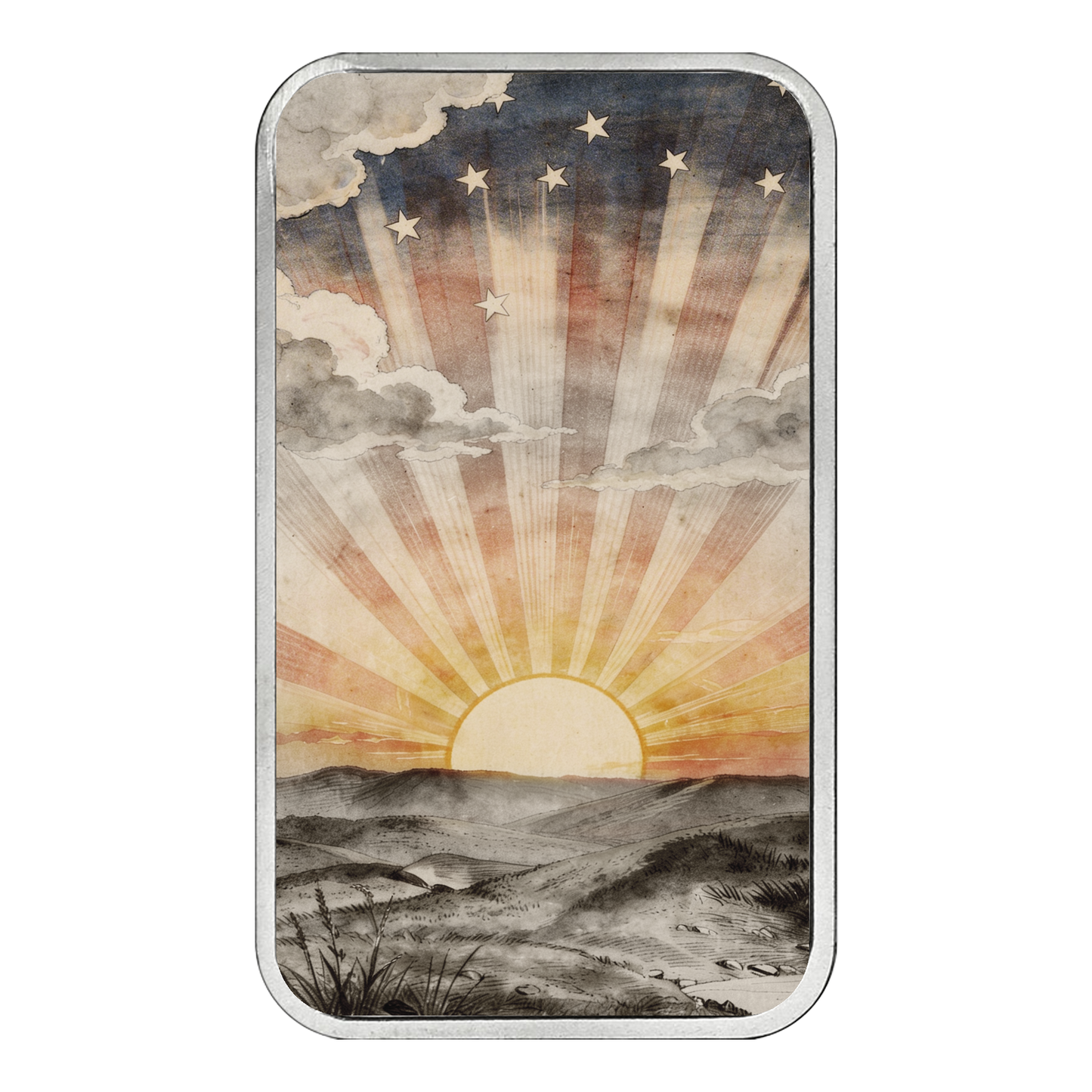 Americana 1 oz Silver Bar - The Republic - CoinsTV