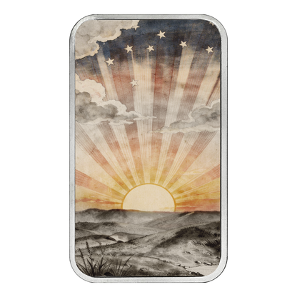 Americana 1 oz Silver Bar - The Republic - CoinsTV