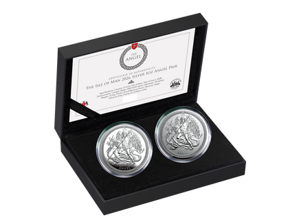 2026 Isle of Man Angel Reverse Proof 1 oz Silver Coin 2pc Set