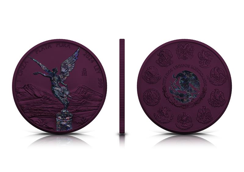 2024 Purple Space Mexico Libertad 1 oz Silver - CoinsTV