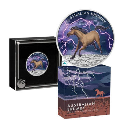 2024 Australian Brumby Horse Colorized 1 oz Silver Coin - CoinsTV