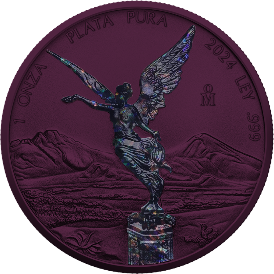 2024 Purple Space Mexico Libertad 1 oz Silver - CoinsTV