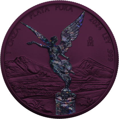 2024 Purple Space Mexico Libertad 1 oz Silver - CoinsTV