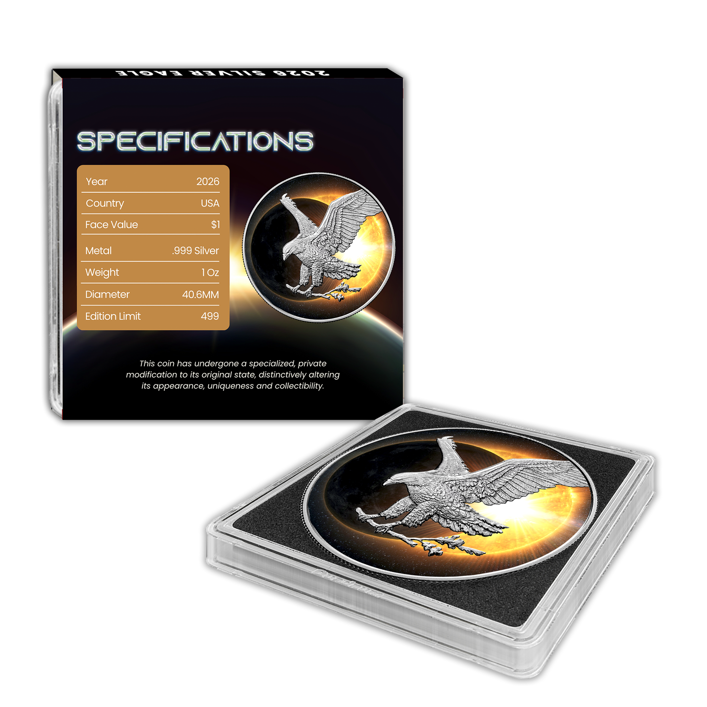 2026 Silver Eagle - Solar Eclipse