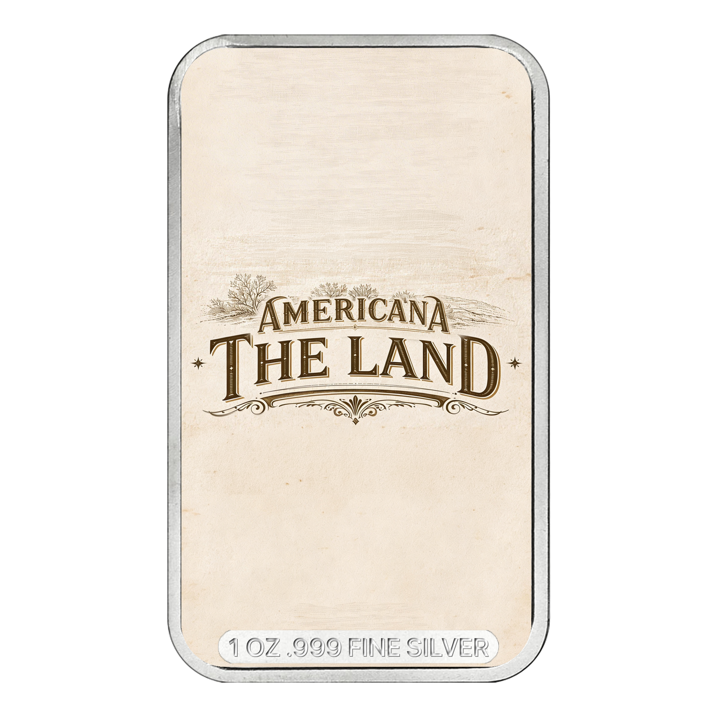 Americana 1 oz Silver Bar - The Land - CoinsTV