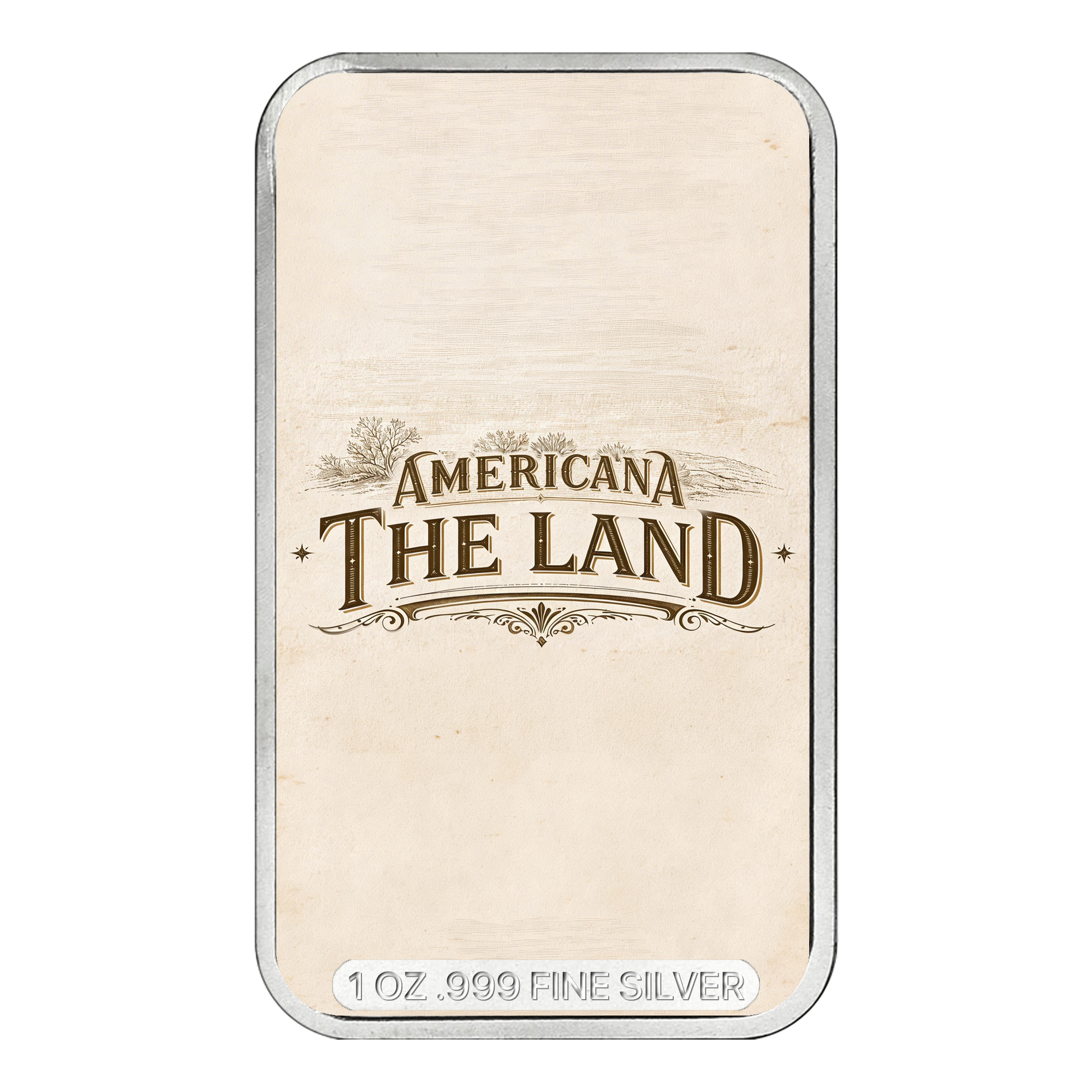Americana 1 oz Silver Bar - The Land - CoinsTV