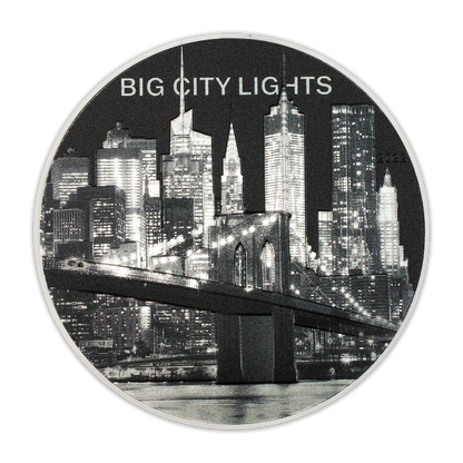 2022 Cook Islands Big City Lights NY 1 oz Silver - CoinsTV