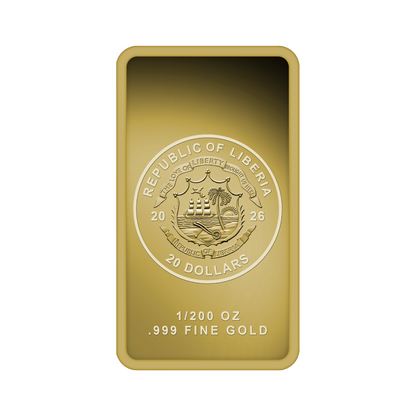 2026 Liberia Believe in Bigfoot 1/200 oz Gold Coin