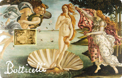 Chad Birth of Venus 1/1000 oz Gold Coin in Card - CoinsTV