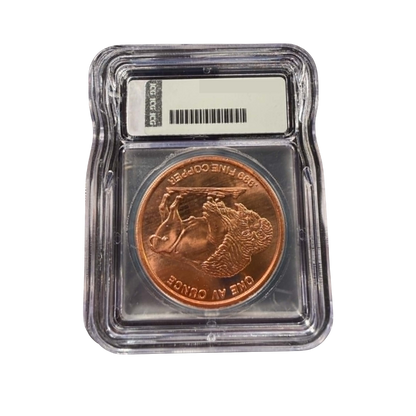 Historic Buffalo Tribute 1 oz Copper Round - ICG Gem BU