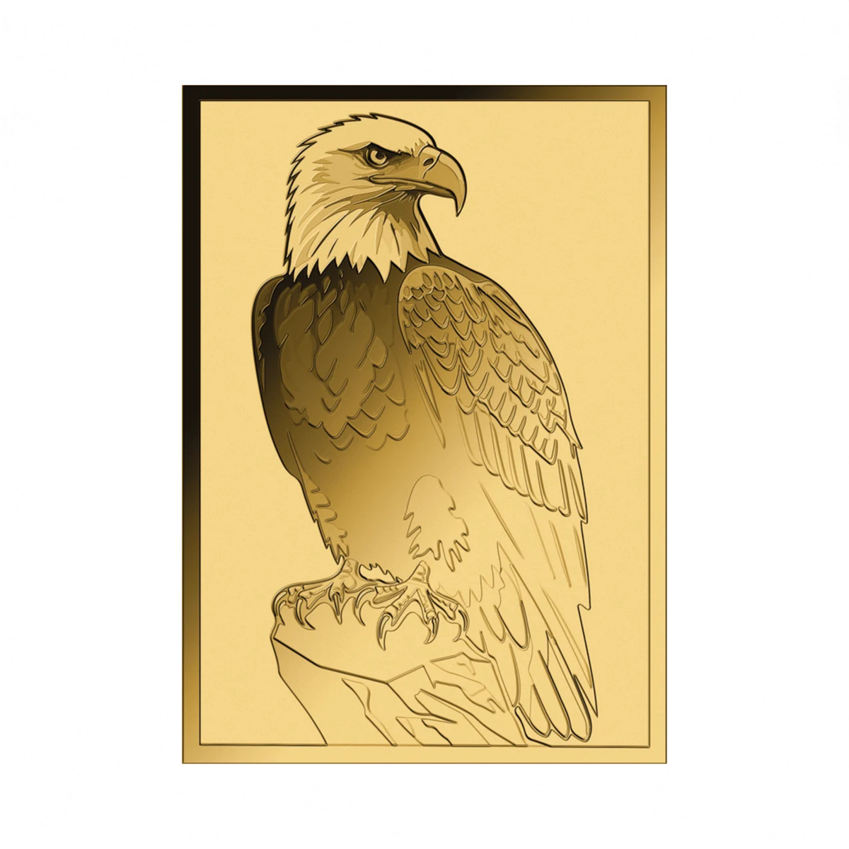 2026 Bald Eagle America Series 1/1000 oz 999 Gold Medal in Card
