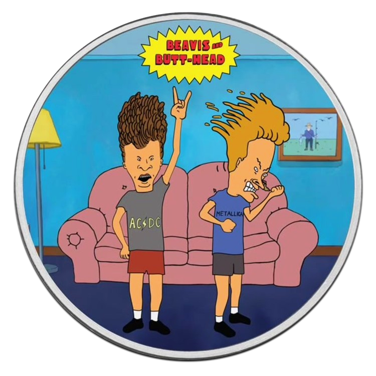 2023 Niue Beavis & Butthead Headbanger Edition 1 oz Silver Coin - CoinsTV