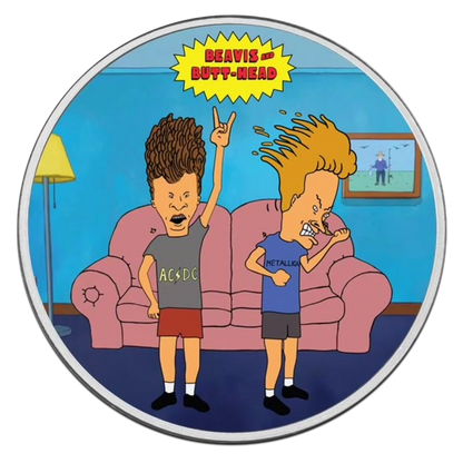 2023 Niue Beavis & Butthead Headbanger Edition 1 oz Silver Coin - CoinsTV