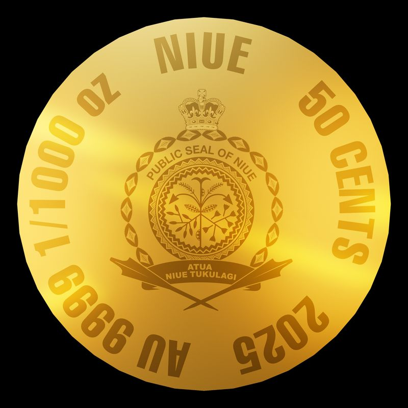 2025 Niue Gangsters Bonnie and Clyde 1/1000 oz Gold Coin in Card - CoinsTV
