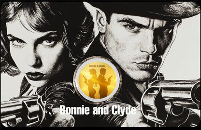 2025 Niue Gangsters Bonnie and Clyde 1/1000 oz Gold Coin in Card - CoinsTV