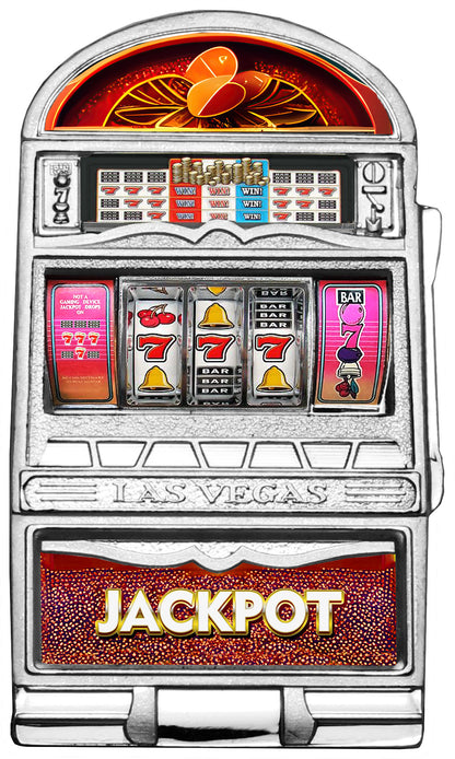 2024 Cameroon Slot Machine Shaped 1 oz Silver Coin
