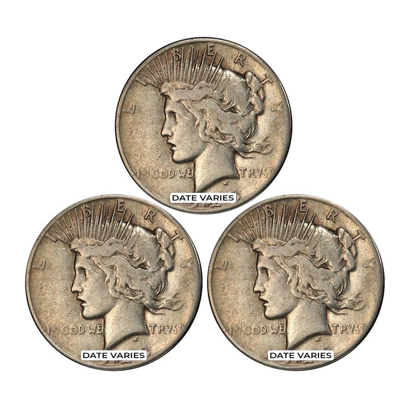 Ultimate Peace Dollar Mint Mark Collection - 3pc Set Circulated