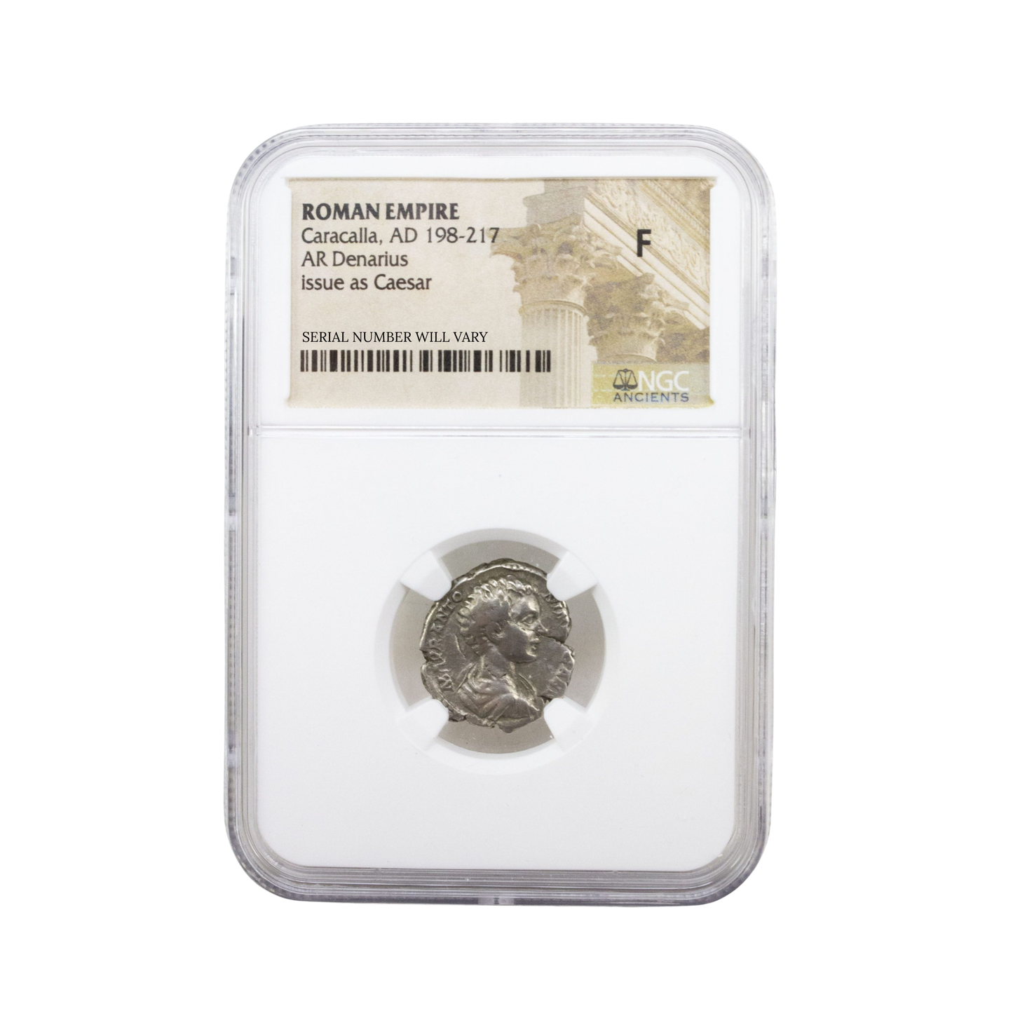 Ancient Roman Silver - Denarius of Caracalla AD 198-217 - NGC F - CoinsTV