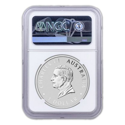 2024 Australia  Wedge Tailed Eagle Colorized - Flag Label & Mercanti Signature - NGC MS70 First Releases  1 oz Silver