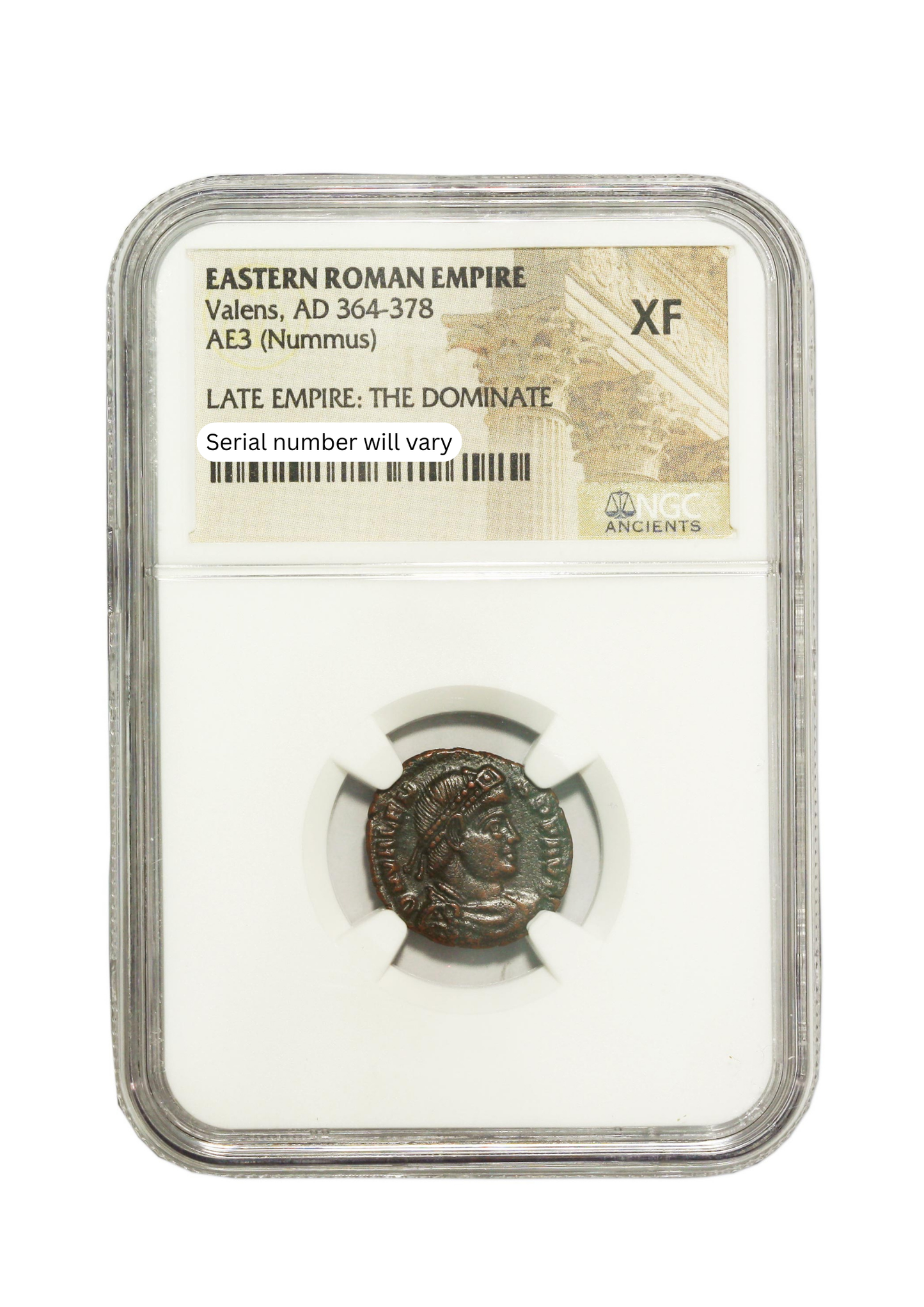 Ancient Roman Coin AE of Valens - Last Empire: The Dominate AD 364-378 - NGC XF