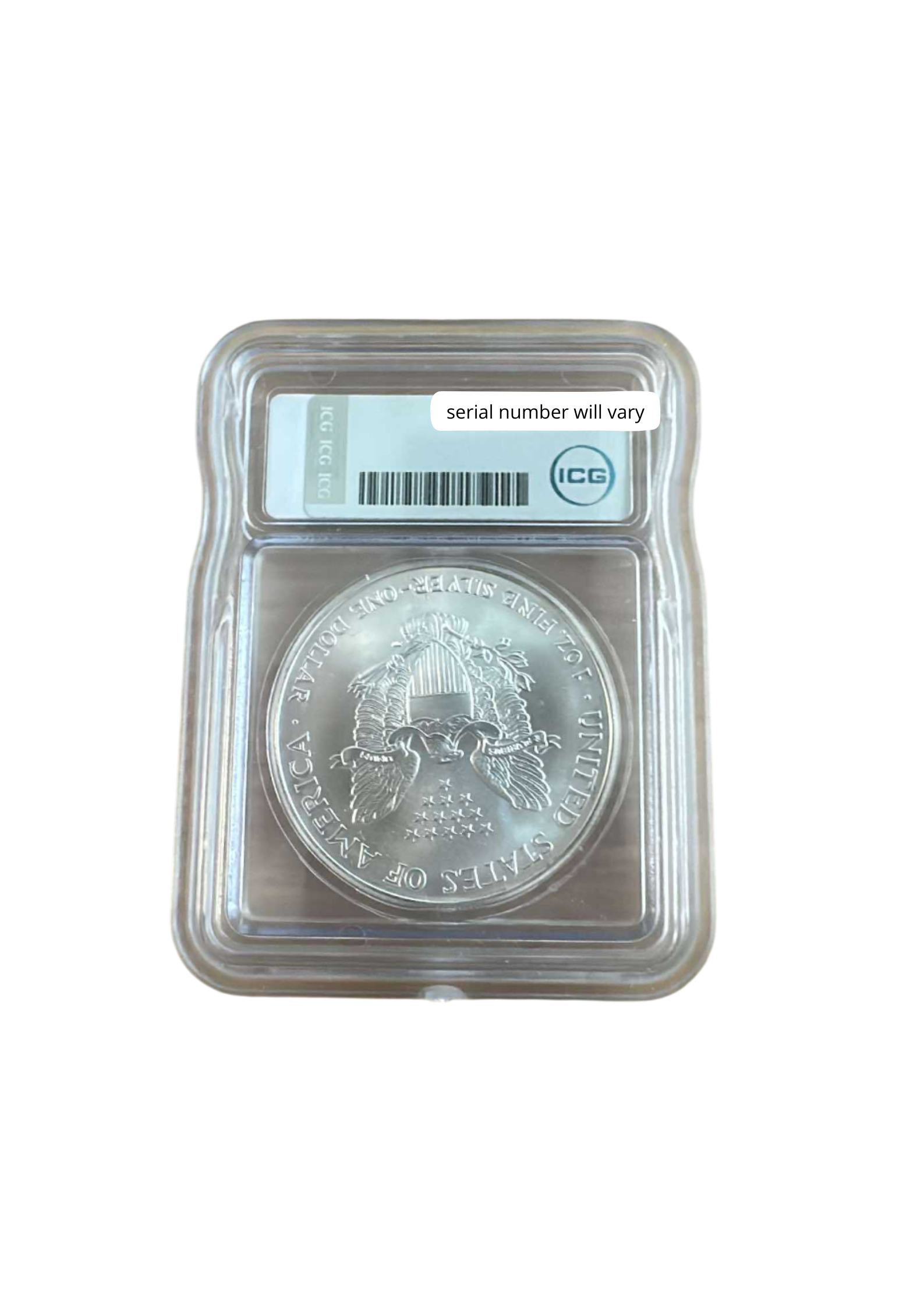 2000 Silver Eagle Struck Thru Error – ICG MS69+ Austin Hutto Signature - CoinsTV