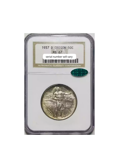 1937-D Classic Commemorative Oregon Trail Memorial NGC MS-67 CAC
