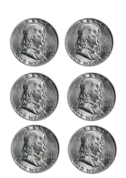 1963 Franklin 90% Silver Half Dollar Denver - Uncirculated