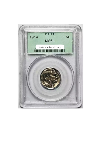 1914 Buffalo Nickel - PCGS MS64 Old Green Holder