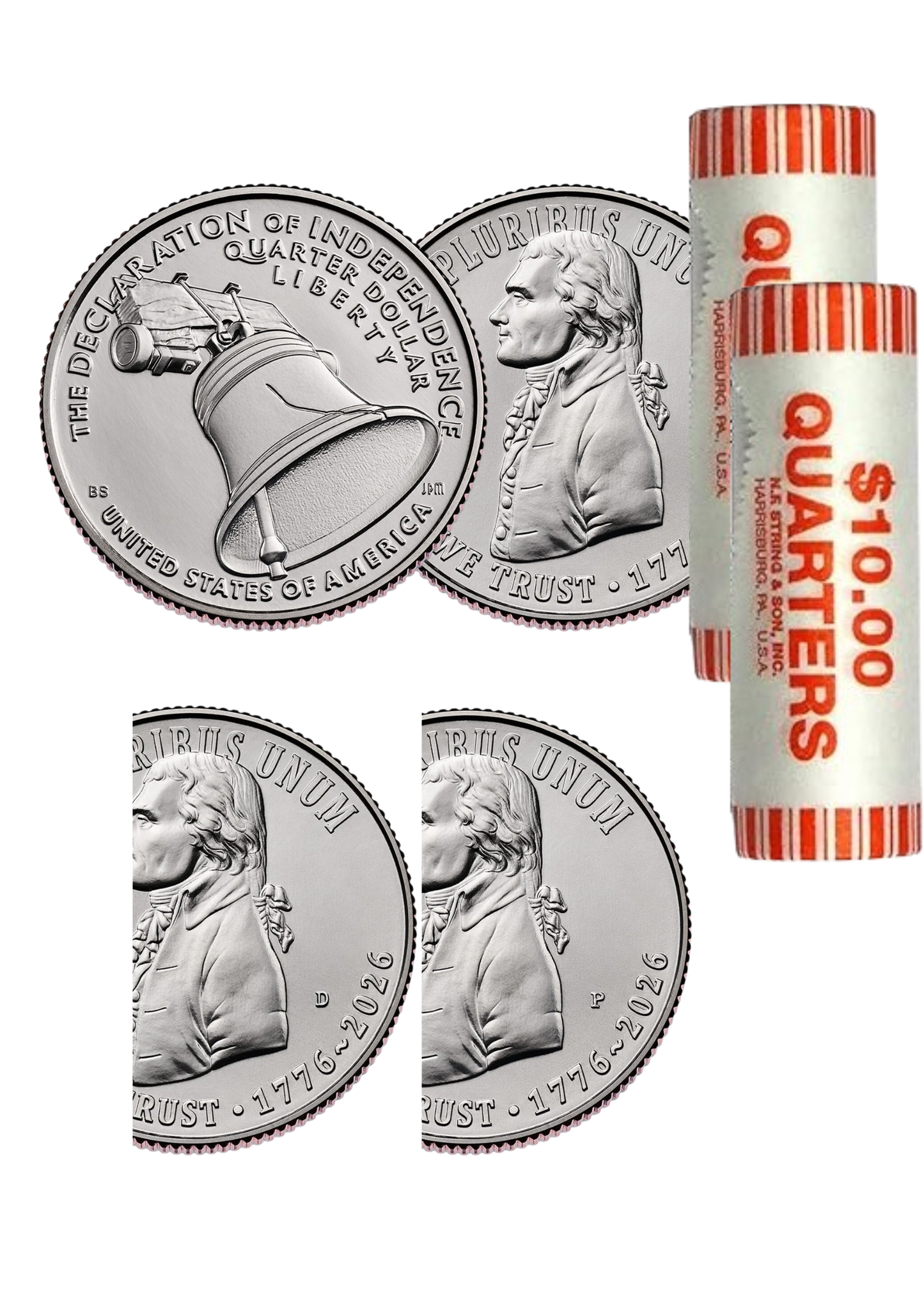 2026 P&D Declaration Of Independence Quarter Roll Set - CoinsTV