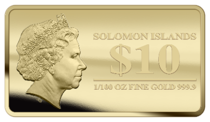 2023 Solomon Islands Disney Frozen 1/100 oz Gold Bar - CoinsTV