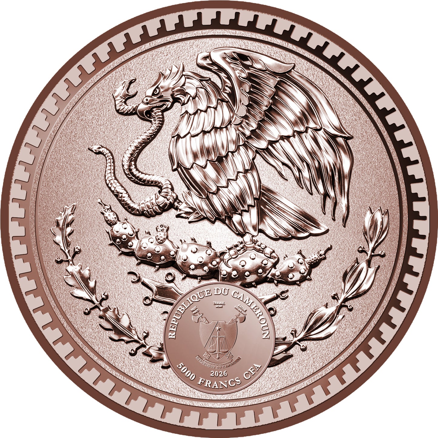 2026 Cameroon Vintage Sunset Libertad 1 Kilo Copper Coin